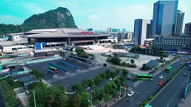柳州火车站动车站航拍视频的预览图